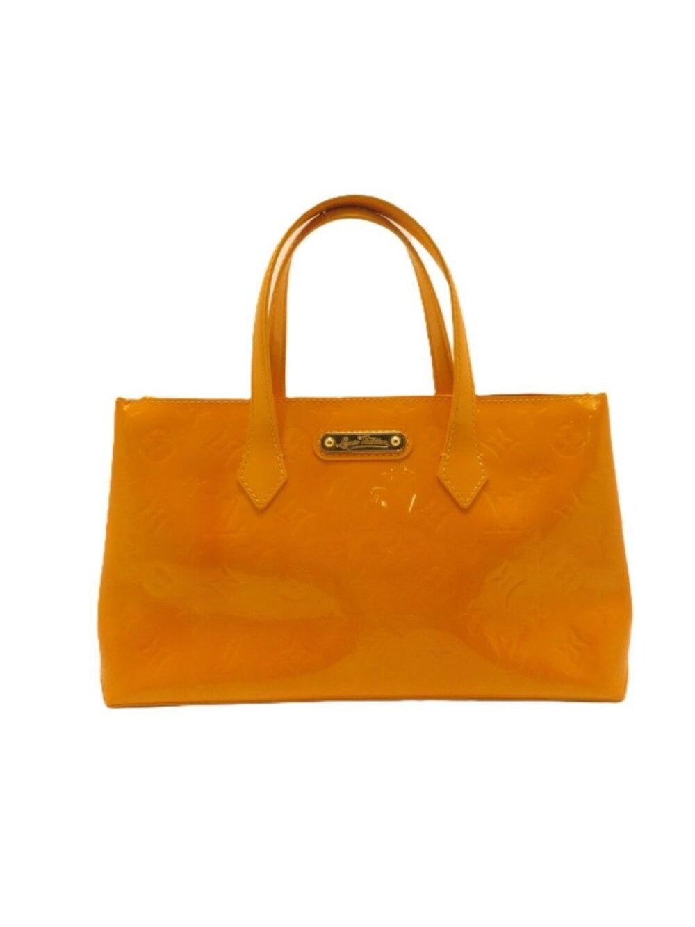 Louis Vuitton Wilshire PM Vernis Jaune Passion Handbag Yellow
